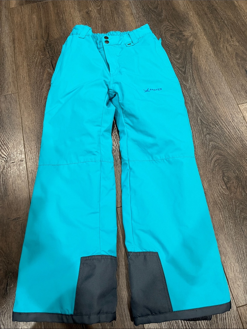 Arctix Kids Bright Teal Snow Pants with Black Cuffs 54